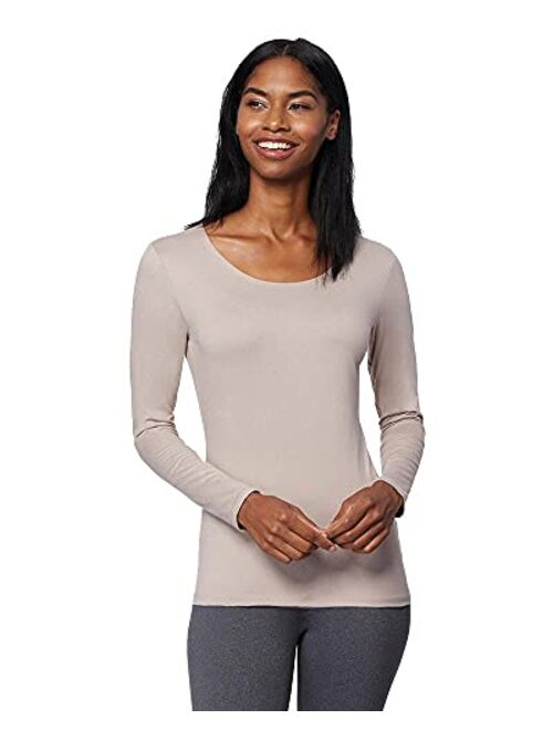 32 DEGREES Heat Womens Ultra Soft Thermal Lightweight Baselayer Scoop Neck Long Sleeve Top