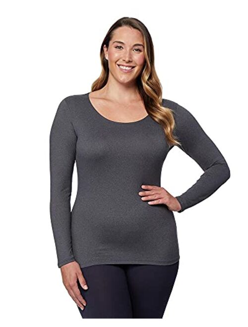 32 DEGREES Heat Womens Ultra Soft Thermal Lightweight Baselayer Scoop Neck Long Sleeve Top