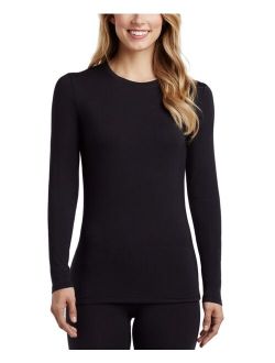 Buy ClimateRight by Cuddl Duds Women's and Women's Plus Plush Warmth Long  Underwear Top, Blackest Black, Size Medium online