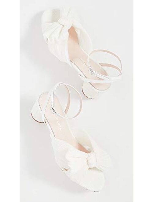 Loeffler Randall Women's Dahlia Pleated Bow Heels with Ankle Strap