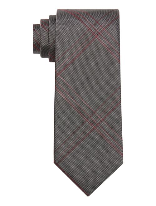 Calvin Klein Men's Open Grid Plaid Tie