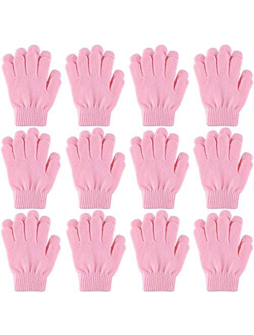 Cooraby 12 Pairs Kid's Winter Magic Gloves Children Stretchy Warm Magic Gloves Boys or Girls Knit Gloves