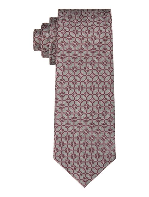 Calvin Klein Men's Foulard Grid Necktie