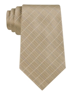 Etched Large Grid Windowpane Slim Tie