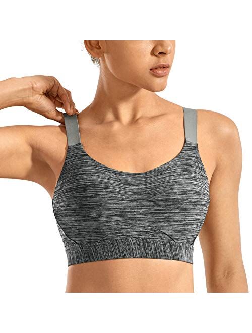 SYROKAN Women's High Impact Padded Sports Bra Full Coverage Underwire Gym Racerback Workout Bras