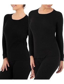 Women's Micro Waffle Premium Thermal Underwear Tee Shirt