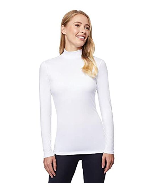 32 DEGREES Heat Womens Ultra Soft Thermal Lightweight Baselayer Mock Neck Long Sleeve Top