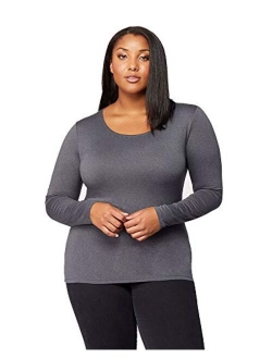 Heat Womens Lightweight Thermal Baselayer Long Sleeve Scoop Top Stormy Night