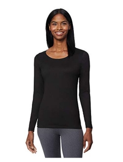 Heat Womens Lightweight Thermal Baselayer Long Sleeve Scoop Top Stormy Night