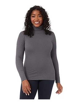 Womens Ultra Soft Thermal Midweight Baselayer Turtleneck Long Sleeve Top