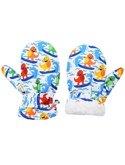 American Trends Lined Fleece Toddler Mittens Kids Winter Warm Gloves Child Ski Gloves Waterproof Snow Baby Mitten for Boys Girls