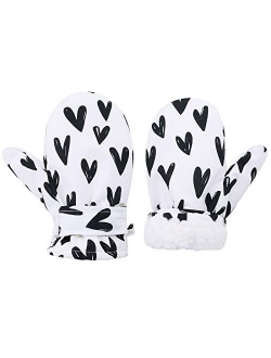 American Trends Lined Fleece Toddler Mittens Kids Winter Warm Gloves Child Ski Gloves Waterproof Snow Baby Mitten for Boys Girls