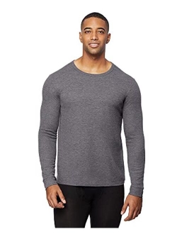 Mens Midweight Ultra Soft Thermal Waffle Baselayer Crew Neck Long Sleeve Top