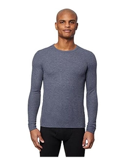 Mens Midweight Ultra Soft Thermal Waffle Baselayer Crew Neck Long Sleeve Top