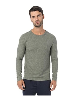 Mens Midweight Ultra Soft Thermal Waffle Baselayer Crew Neck Long Sleeve Top