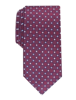 Men's Classic Grid Silk Tie, Created for Macy's