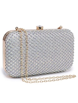 Womens Rhinestone Clutch Purse Sparkling Evening Bag for Formal Prom Party Wedding