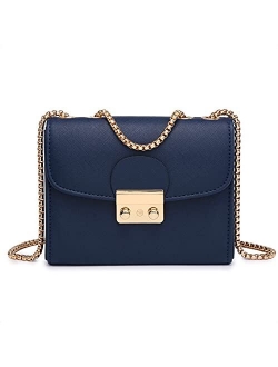 Women's Push Lock Evening Bags Wedding Purses Cocktail Prom Handbags Party Clutch Crossbody bag with Chain Strap