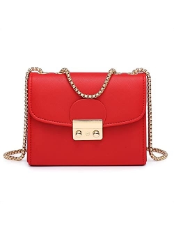 Women's Push Lock Evening Bags Wedding Purses Cocktail Prom Handbags Party Clutch Crossbody bag with Chain Strap