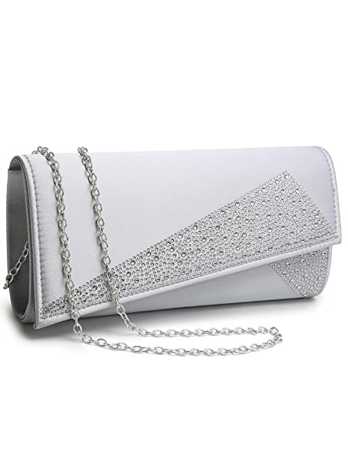 DASEIN Women Rhinestone Evening Clutch Bags Formal Party Clutches Wedding Purses Cocktail Prom Clutches