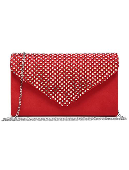 DASEIN Women Rhinestone Evening Clutch Bag Wedding Purse Cocktail Prom Party Clutch