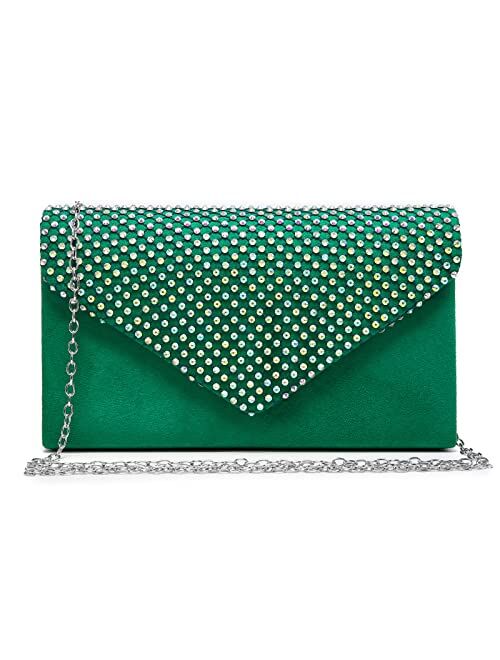 DASEIN Women Rhinestone Evening Clutch Bag Wedding Purse Cocktail Prom Party Clutch