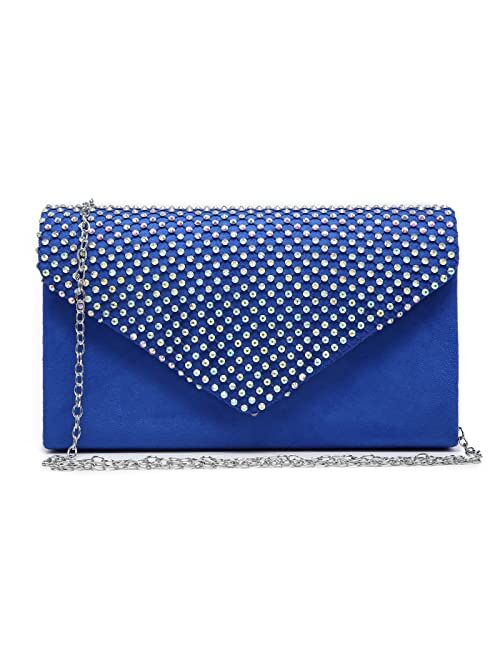 DASEIN Women Rhinestone Evening Clutch Bag Wedding Purse Cocktail Prom Party Clutch