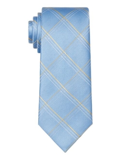 Men's Dash & Line Grid Check Tie