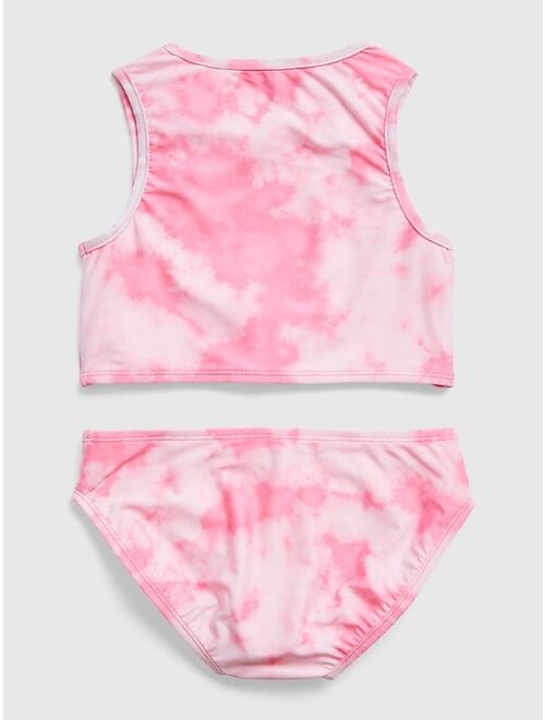 GAP Kids Recycled Tie-Dye Crossover Tank Swim Two-Piece