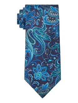 Men's Classic Textured Paisley Silk Twill Tie