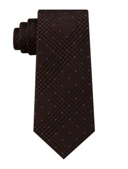Men's Dotted Glen-Check Silk Tie