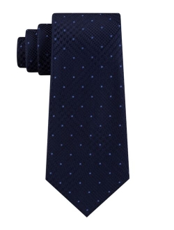 Men's Dotted Glen-Check Silk Tie