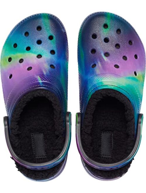 Crocs unisex-adult Men's and Women's Classic Tie Dye Lined Clog | Fuzzy Slippers