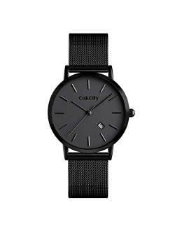 Fashion Simple Watches for Women - Classic Analog Waterproof Womens Watch with Date Quartz Casual Unisex Ladies Wrist Watch Stainless Steel Mesh Band