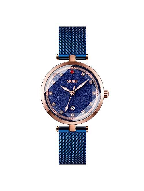 CakCity Fashion Elegant Watches for Women - Luxury Analog Womens Watch with Date Casual Luminous Quartz Ladies Wrist Watch with Stainless Steel Mesh Band