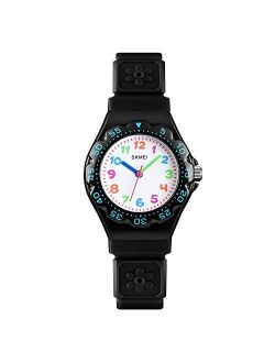 Kids Watch Waterproof Cute Cartoon Analog Girls Boys Wrist Watch for Little Child Time Teacher for Children 3-10 Year