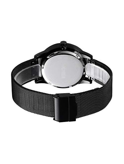 SKMEI Wrist Watch for Men Women, Fashion Waterproof Quartz Analog Watch with Time Date, Rectangle Dial Business Dress Hand Watch for Couple