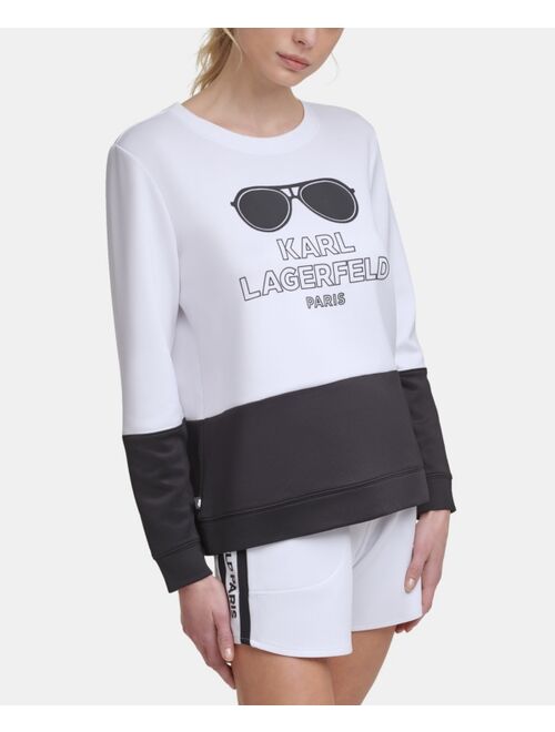 Karl Lagerfeld Colorblock Sunglass Sweatshirt