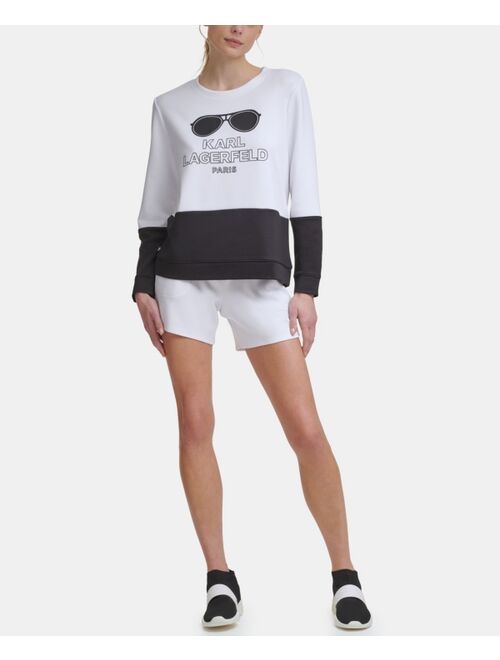 Karl Lagerfeld Colorblock Sunglass Sweatshirt