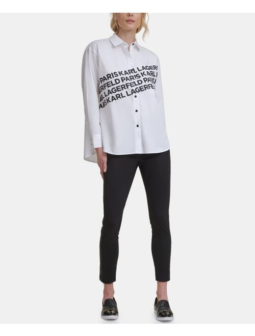 Karl Lagerfeld Logo Angled Shirt