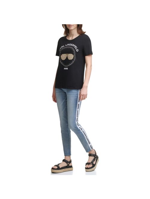 Karl Lagerfeld Sequin Sunglass Tee