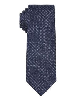 Men's Indigo Micro Grid Slim Tie