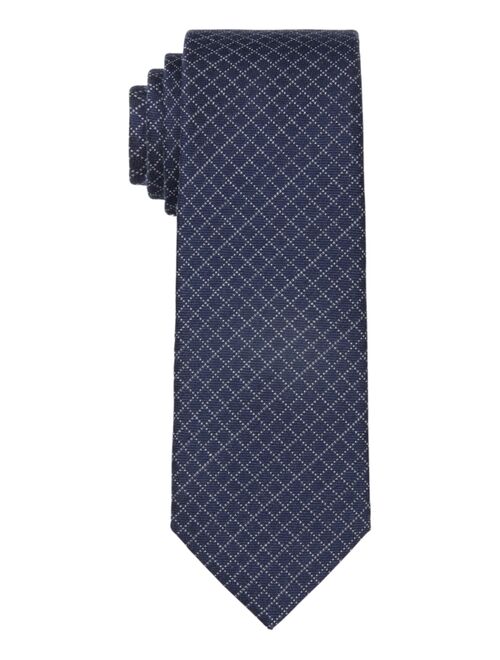 Tommy Hilfiger Men's Indigo Micro Grid Slim Tie