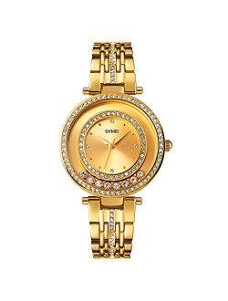 Watches for Women Dress Fashion Luxury Business Diamond Casual Analog Quartz Waterproof Stainless Steel Ladies Female Wristwatches