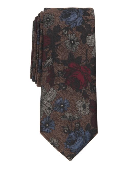 Bar III Men's Skinny Sebban Floral Tie, Created for Macy's