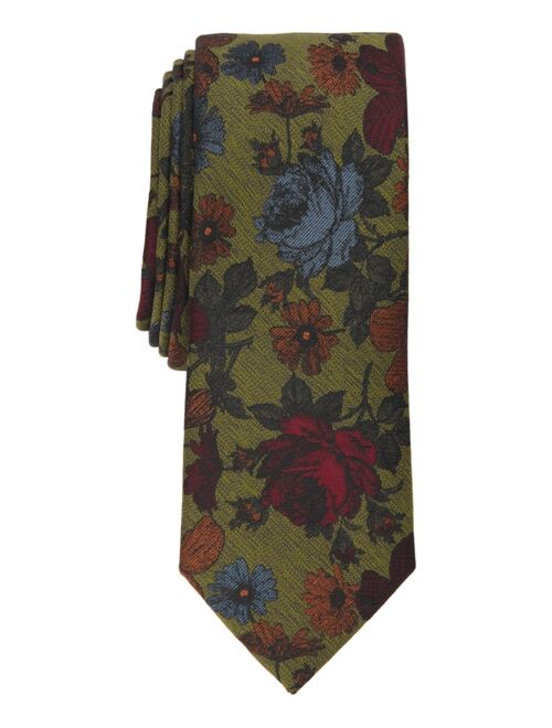 Bar III Men's Skinny Sebban Floral Tie, Created for Macy's