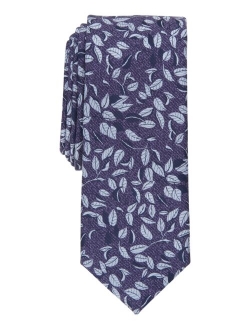 Men's Dore Leaf Print Skinny Tie, Created for Macy's