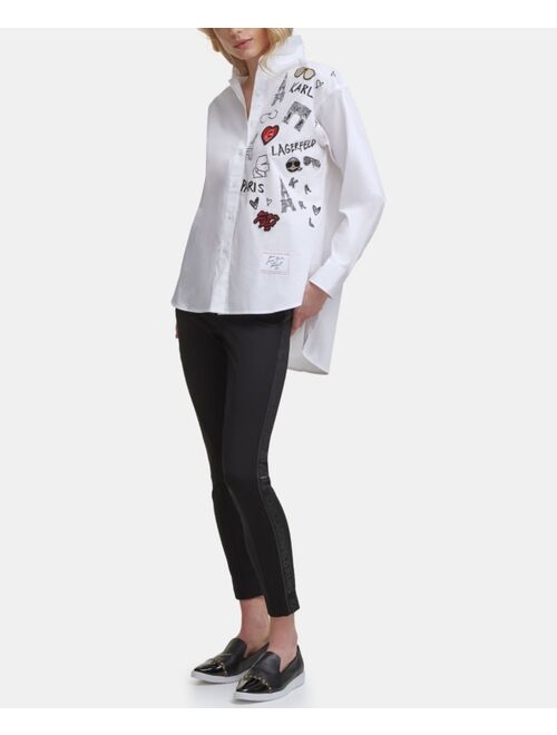 Karl Lagerfeld Iconic Motif Shirt