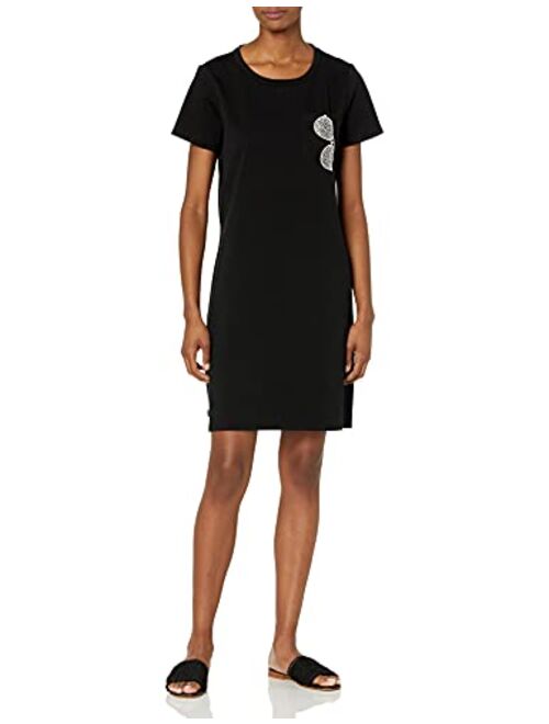 Karl Lagerfeld Women's Short Sleeve Graphic T-Shirt Dress