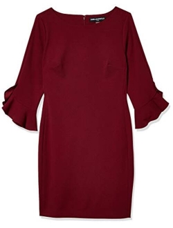 Women's Tulip Sleeve Crepe Dress